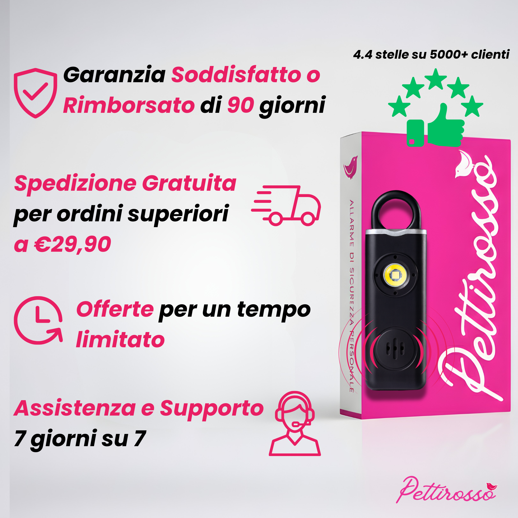 PETTIROSSO® Allarme Personale